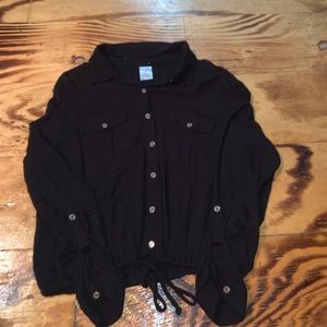 cute black button up size large